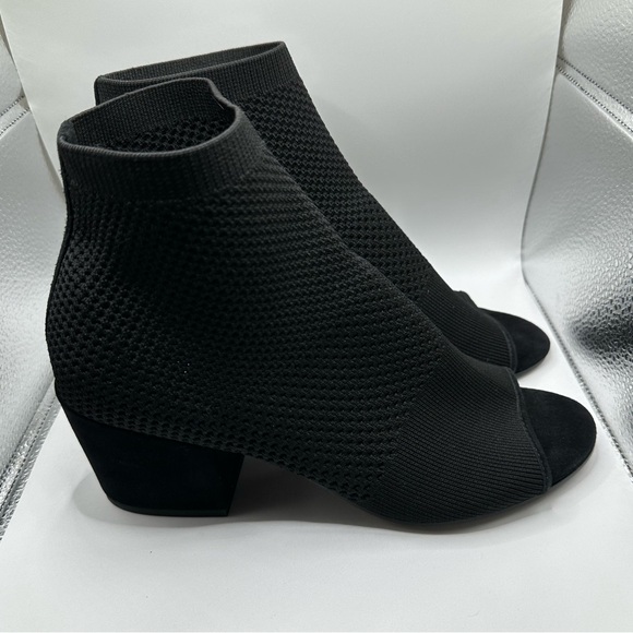 Eileen Fisher sz8.5 Croft open toe Mesh Knit Black Sandal Shoes Summer Elegant - Picture 6 of 15